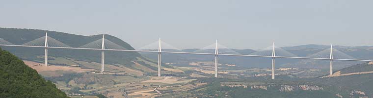 Viadukt von Millau in Südfrankreich